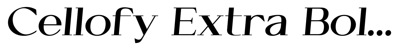 Cellofy Extra Bold Semi Expanded Italic
